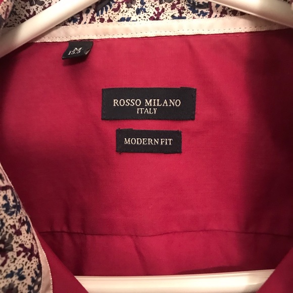 Rosso Milano Italy pink shirt size medium - Picture 5 of 10